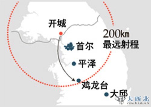 朝鮮最近研發(fā)出射程達(dá)170千米(最遠(yuǎn)200千米)的多管火箭炮(放射炮)，射程足以涵蓋韓國中部地區(qū)。