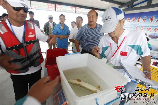 首屆新疆路亞船釣公開賽在福?？h烏倫古湖舉行