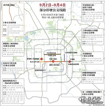 9月2日-4日256條公交繞行或停駛