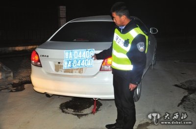 未掛車牌態(tài)度蠻橫辱罵交警后駕車逃離