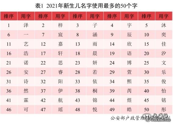 2021年全國姓名報(bào)告發(fā)布